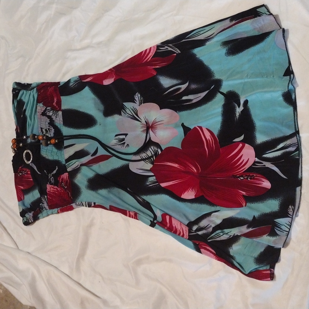 Women's Halter floral dress/skirt XL